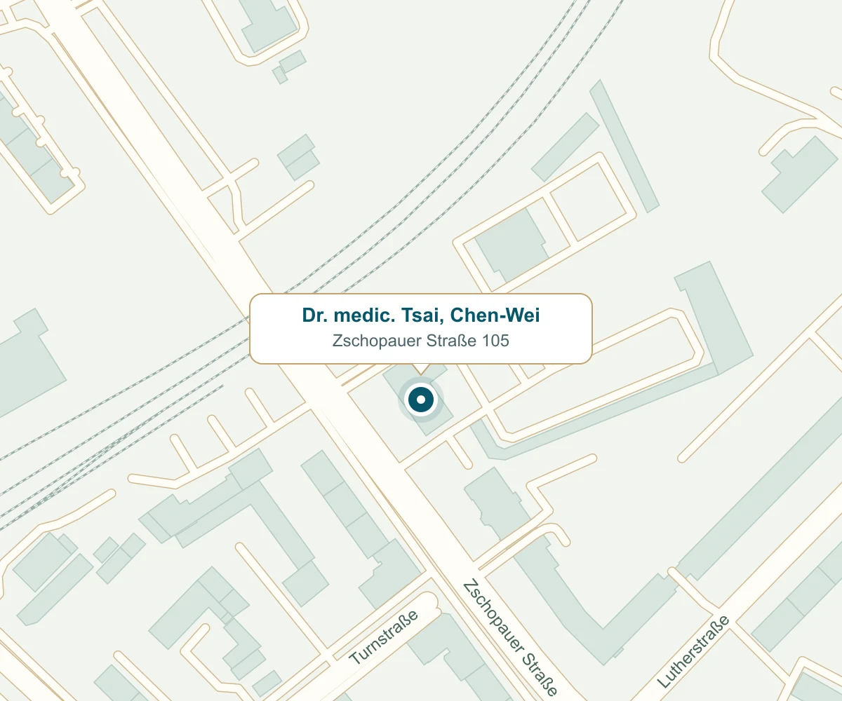 Map showing the practice: Zschopauer Straße 105, Chemnitz